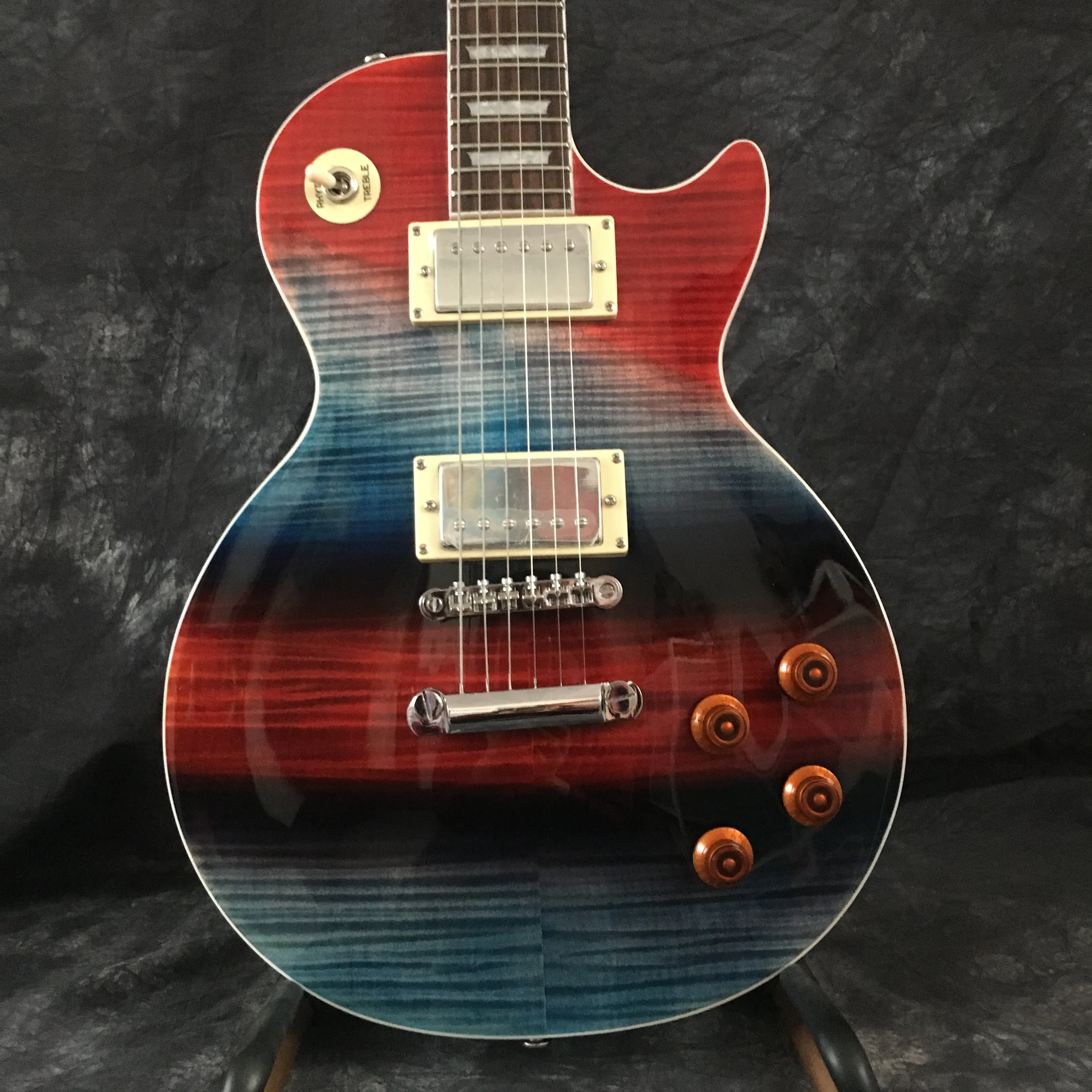 Wholesale Custom Hot LP Guitar Premium Electric Guitar Pattern Colorful Striped Tiger Guitar Map Free Shipping
Wholesale Custom Hot LP Guitar Premium Electric Guitar Pattern Colorful Striped Tiger Guitar Map Free Shipping