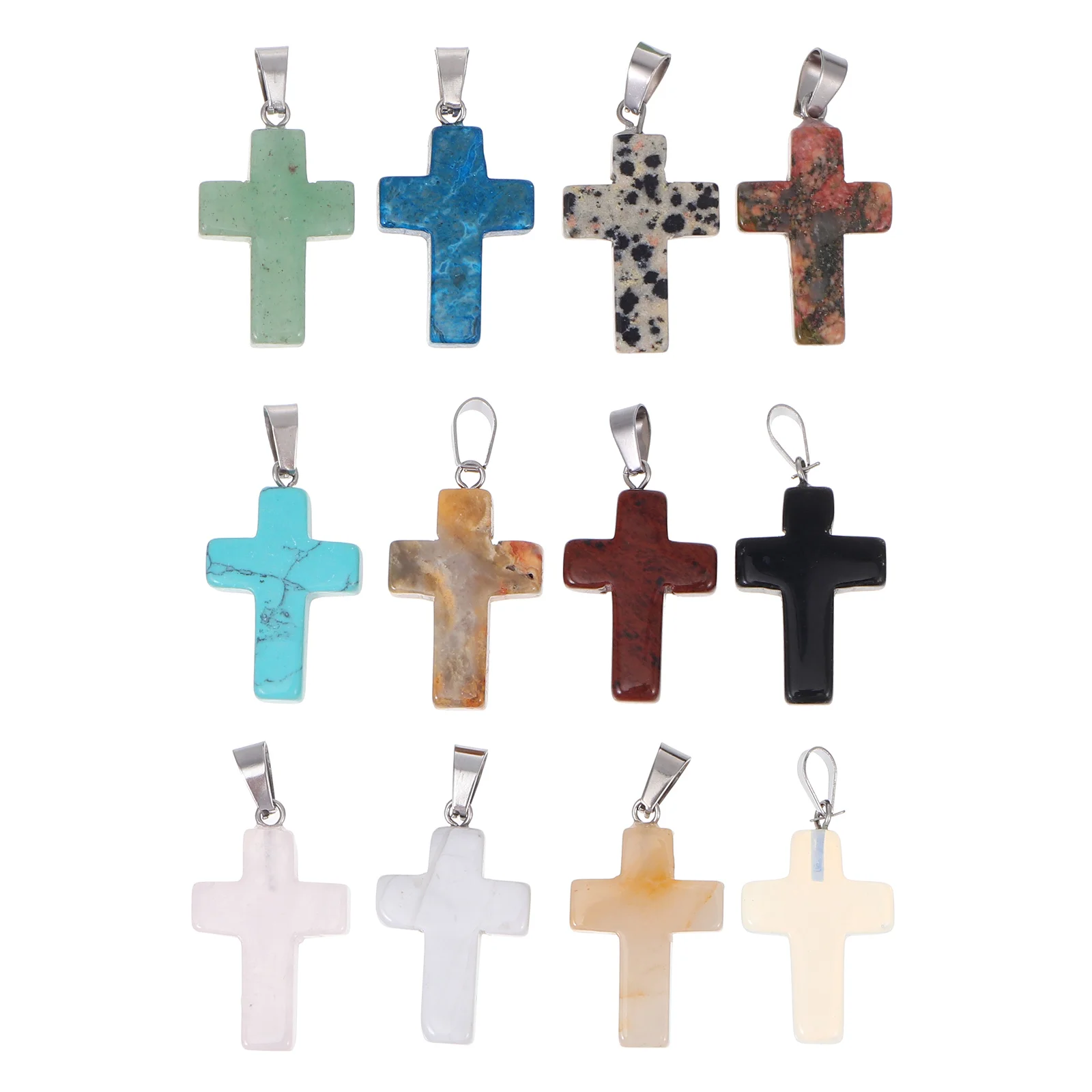 12 Pcs Natural Stone Cross DIY Pendant Charm Hanging Turquoise Beads Shaped Choker Jewelry Making Accessories
12 Pcs Natural Stone Cross DIY Pendant Charm Hanging Turquoise Beads Shaped Choker Jewelry Making Accessories