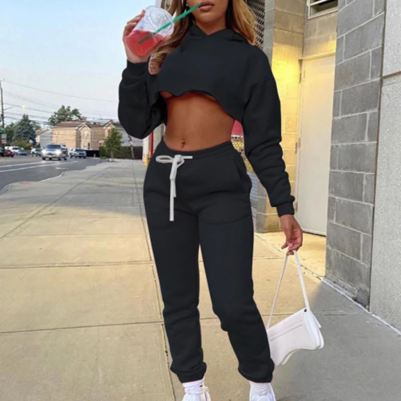 Spring New Women Solid Outfits Tracksuit Set Long Sleeve Sport Hoodies + Fitness Sweatpants 2 Piece Sets Female Sweatsuits
Spring New Women Solid Outfits Tracksuit Set Long Sleeve Sport Hoodies + Fitness Sweatpants 2 Piece Sets Female Sweatsuits