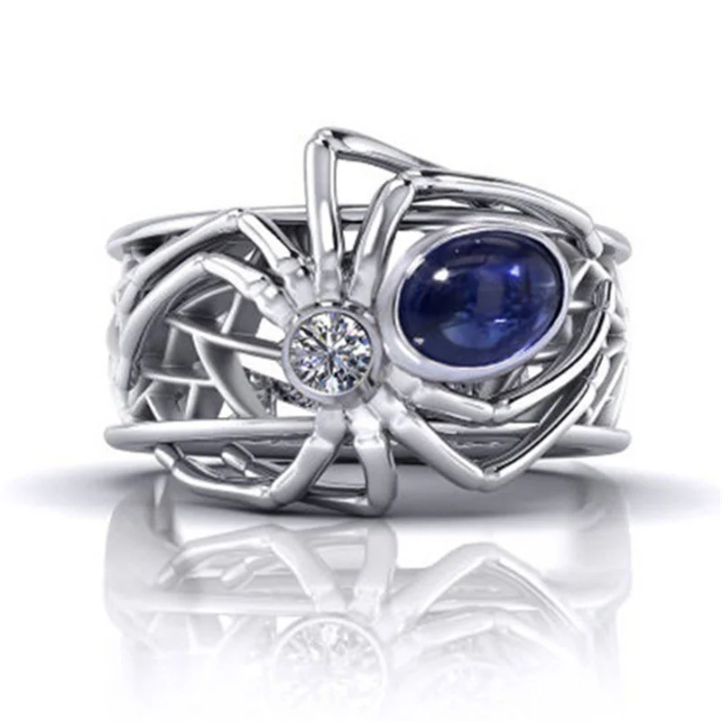 Creative Blue Zircon Crystal Spider Ring for Women Punk Style Party Animal Rings Jewelry Hand Accessories Whole Sale
Creative Blue Zircon Crystal Spider Ring for Women Punk Style Party Animal Rings Jewelry Hand Accessories Whole Sale