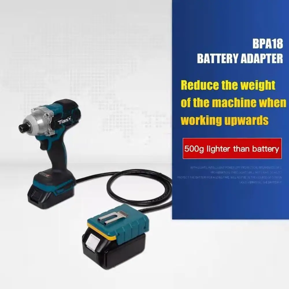 Battery Extension Cord Tool Suitable for Makita/Bosch/DEWALT/Milwaukee 14.4-20V Lithium Battery Lightweight with Belt Clip
Battery Extension Cord Tool Suitable for Makita/Bosch/DEWALT/Milwaukee 14.4-20V Lithium Battery Lightweight with Belt Clip