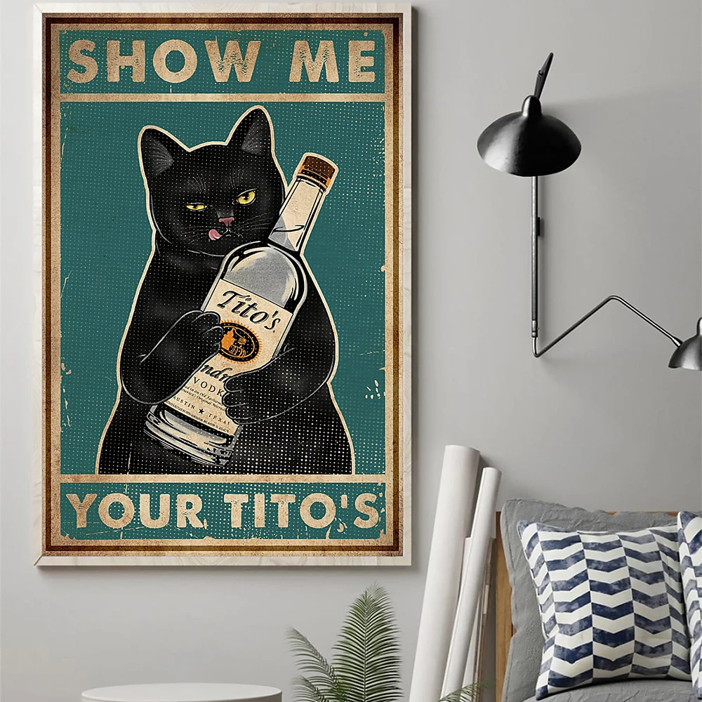 Mental Cat Vintage Poster Show Me Your Tito’s Art Print Abstract Funny Canvas Painting Shallow Water Wall Picture Home Decor
Mental Cat Vintage Poster Show Me Your Tito’s Art Print Abstract Funny Canvas Painting Shallow Water Wall Picture Home Decor