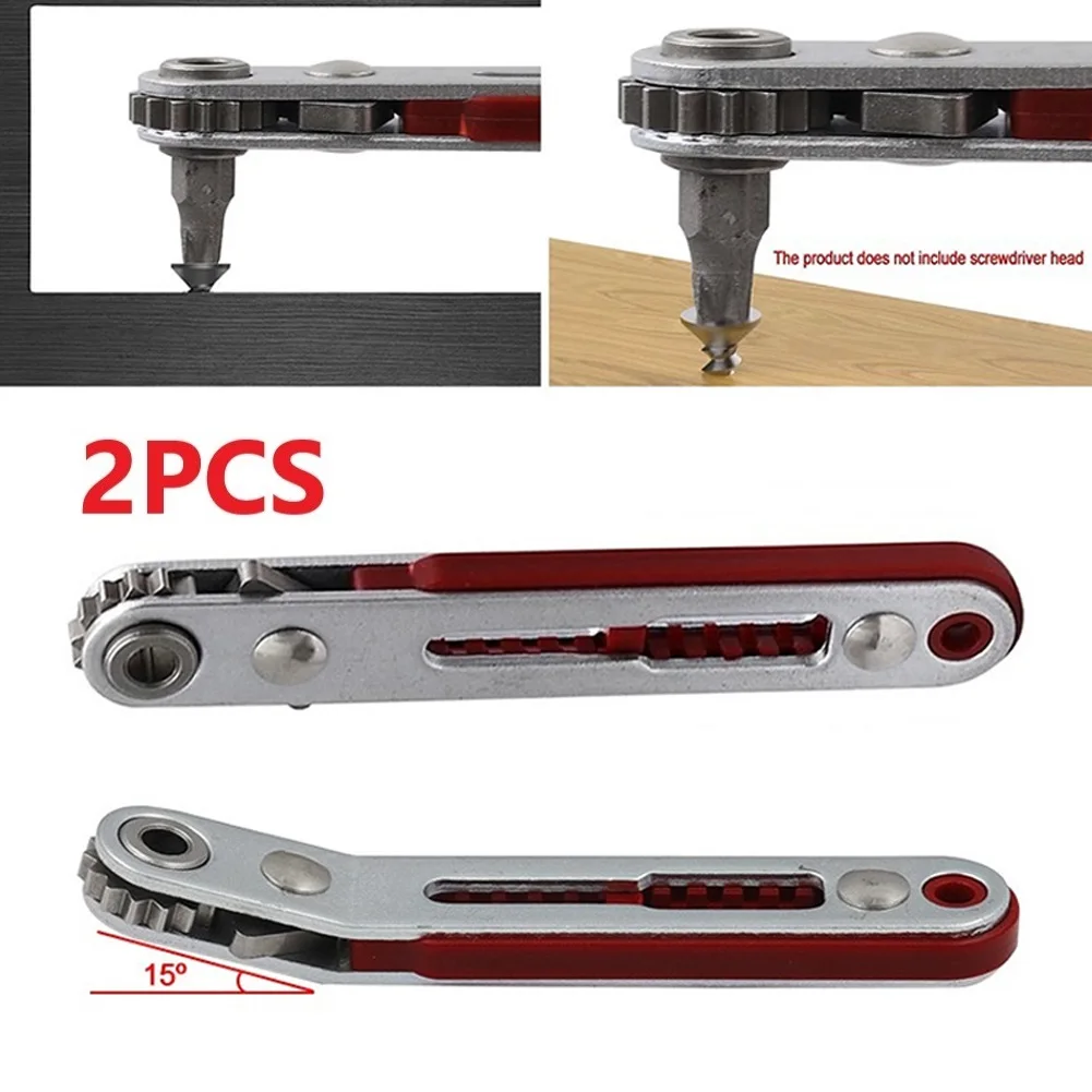 2pcs Mini Ratchet Wrench For 1/4\\\" Hex Shank Screwdriver Set Flat/elbow Head Wrench 90 Degree Offset Screwdriver Handle
2pcs Mini Ratchet Wrench For 1/4\\\" Hex Shank Screwdriver Set Flat/elbow Head Wrench 90 Degree Offset Screwdriver Handle