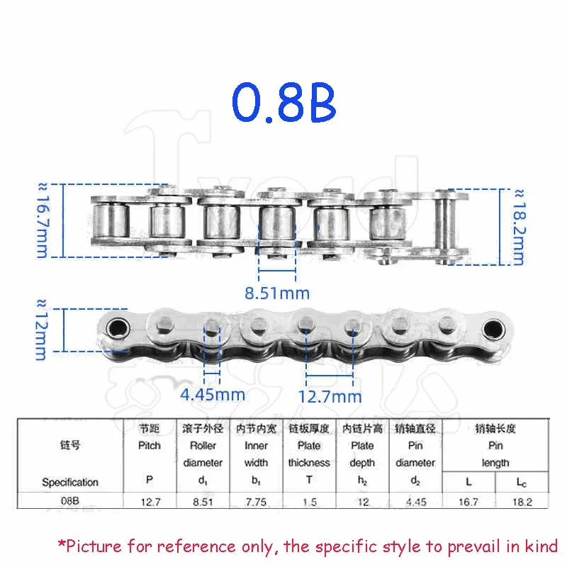 Однорядная цепь из нержавеющей стали 304 04C 05B 06B 08B 06C 08A 10A 1/1,524 метра приводная цепь роликовая цепь устойчивая к кислотам и щелочам 
Однорядная цепь из нержавеющей стали 304 04C 05B 06B 08B 06C 08A 10A 1/1,524 метра приводная цепь роликовая цепь устойчивая к кислотам и щелочам