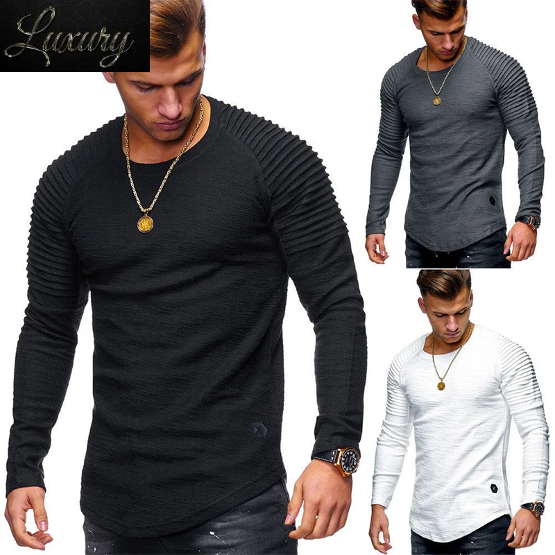 Men personality trend casual men's T-shirt black white 2024 spring new fashion O-neck slim long-sleeved top 4XL
Men personality trend casual men's T-shirt black white 2024 spring new fashion O-neck slim long-sleeved top 4XL
