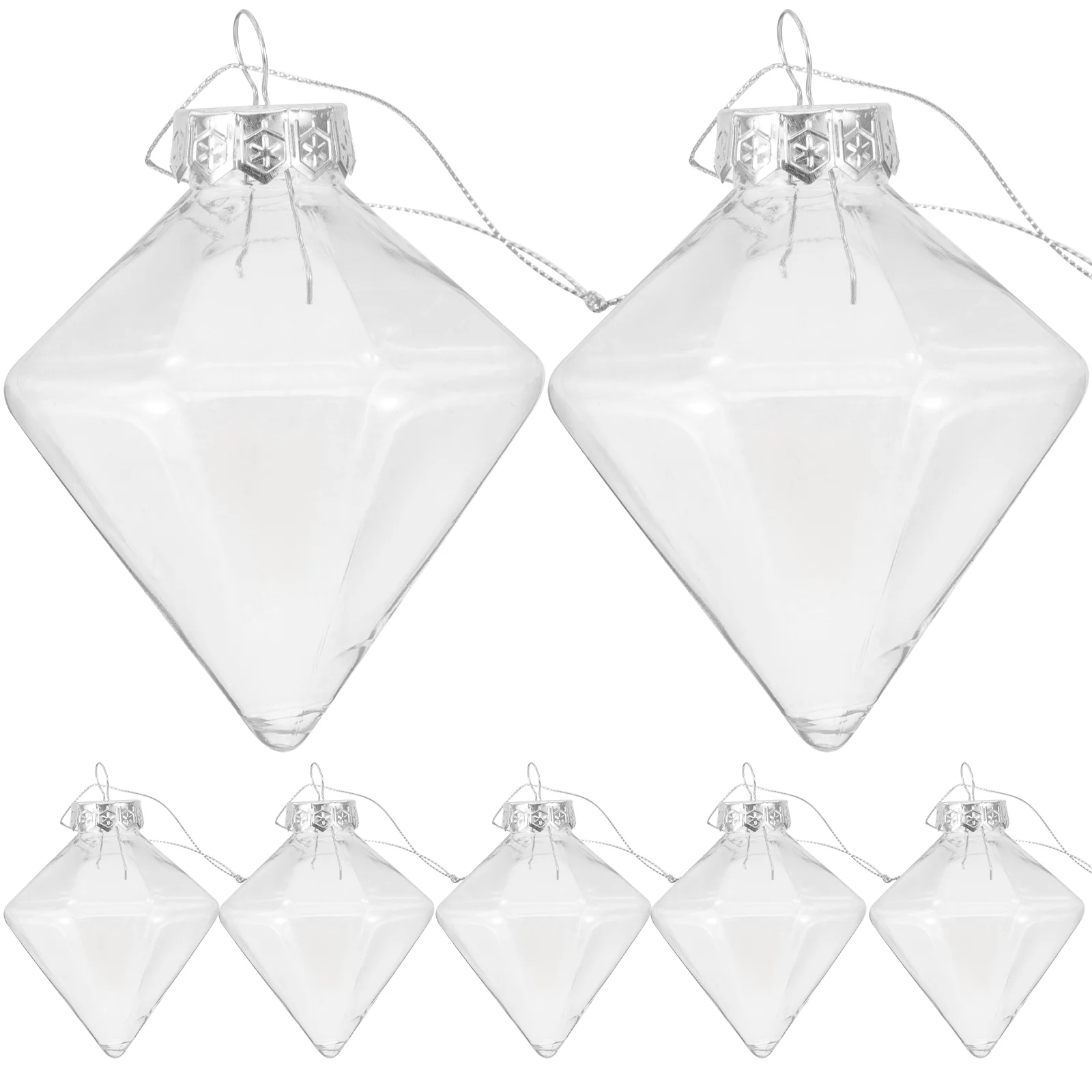12pcs DIY Clear Plastic Fillable Balls Ornament Christmas Ornaments Balls Removable Clear Hanging Ball 
12pcs DIY Clear Plastic Fillable Balls Ornament Christmas Ornaments Balls Removable Clear Hanging Ball