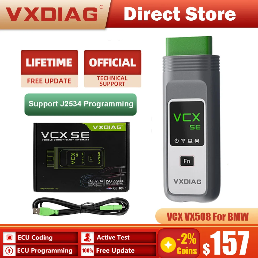 VXDIAG VCX VX508 For BMW ICOM A2 A3 Automotive J2534 ECU Coding Programming All System Diagnostic Tools Active Test Free Update
VXDIAG VCX VX508 For BMW ICOM A2 A3 Automotive J2534 ECU Coding Programming All System Diagnostic Tools Active Test Free Update