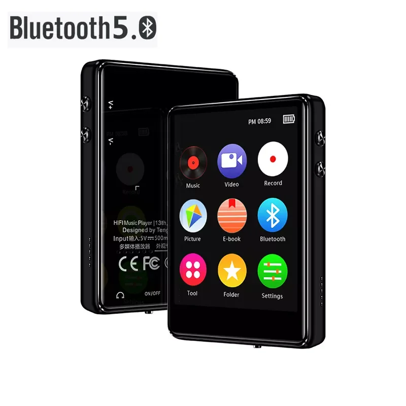 X62 MP3 Player Bluetooth 5.0 Metal Touch Screen 2.4 Inch Built-in Speaker 16GB with E-Book FM Radio Voice Recording Video Player
X62 MP3 Player Bluetooth 5.0 Metal Touch Screen 2.4 Inch Built-in Speaker 16GB with E-Book FM Radio Voice Recording Video Player