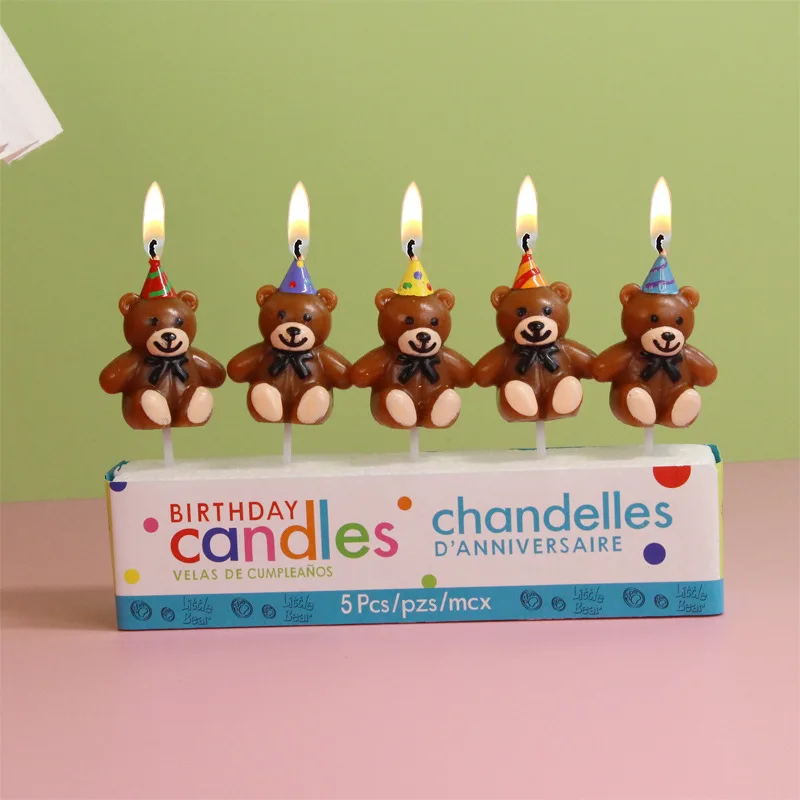 Cakelove 5Pcs/box popular candle party baby shower hat bear birthday candle cake decoration accessories hat bear plug-in spot
Cakelove 5Pcs/box popular candle party baby shower hat bear birthday candle cake decoration accessories hat bear plug-in spot