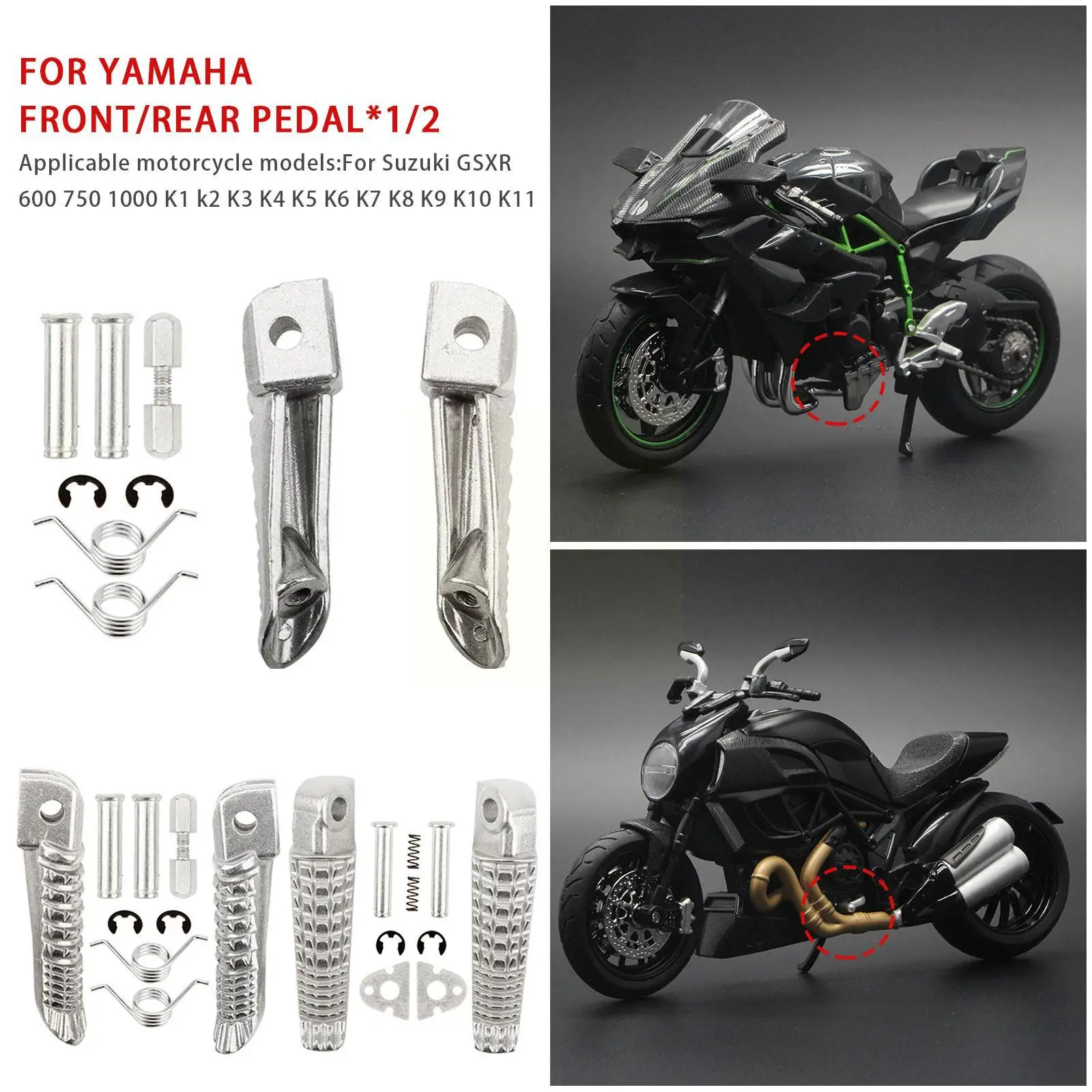 Motorcycle Front And Rear Pedals K5 K6 K7 K8 K9 K10 K11 Footrest Foot Peg Pedal For S0n2
Motorcycle Front And Rear Pedals K5 K6 K7 K8 K9 K10 K11 Footrest Foot Peg Pedal For S0n2