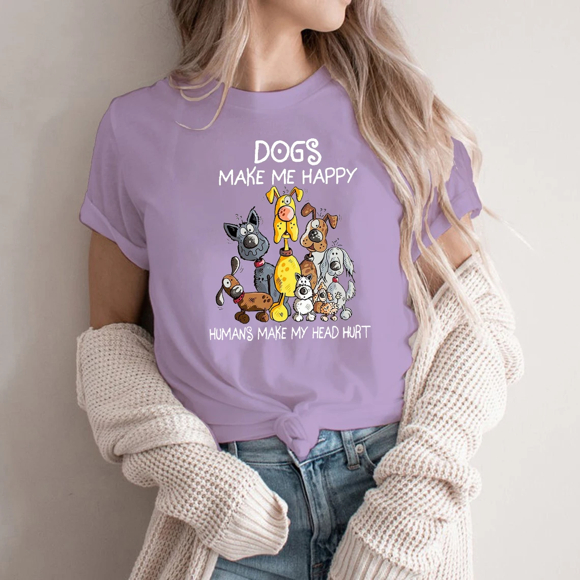 Rheaclot Dogs Make Me Happy Human Make My Head повреждена, женские летние топы, футболка с графическим рисунком, футболка с круглым вырезом
Rheaclot Dogs Make Me Happy Human Make My Head повреждена, женские летние топы, футболка с графическим рисунком, футболка с круглым вырезом