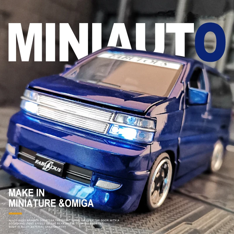 1:32 Nissan Elgrand FABULOUS MPV Alloy Car Model Diecast Metal Toy Car Model Simulation Sound and Light Collection Kids Toy Gift
1:32 Nissan Elgrand FABULOUS MPV Alloy Car Model Diecast Metal Toy Car Model Simulation Sound and Light Collection Kids Toy Gift