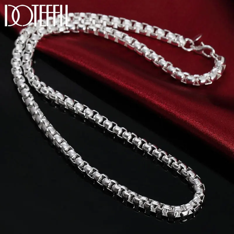 DOTEFFIL 925 Sterling Silver 20 Inch 5mm Round Lattice Chain Necklace For Women Man Fashion Wedding Party Charm Jewelry
DOTEFFIL 925 Sterling Silver 20 Inch 5mm Round Lattice Chain Necklace For Women Man Fashion Wedding Party Charm Jewelry