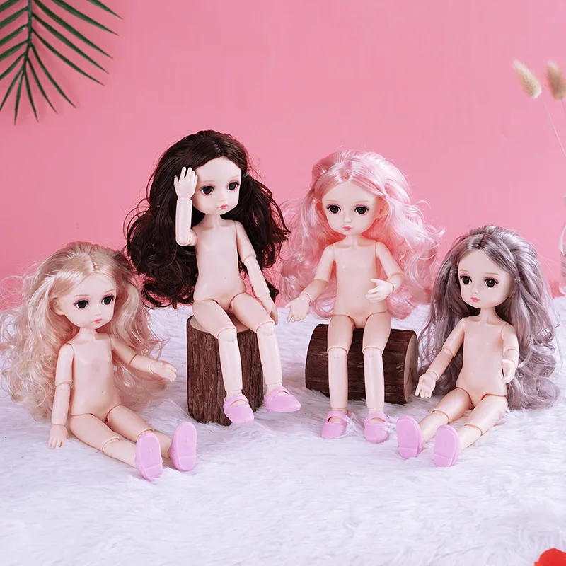 New 1/6 BJD Doll Makeup 3D Brown Eyeball Simulation Eyelash Dress Up 26cm Cute Dolls for Girls Toy | Игрушки и хобби