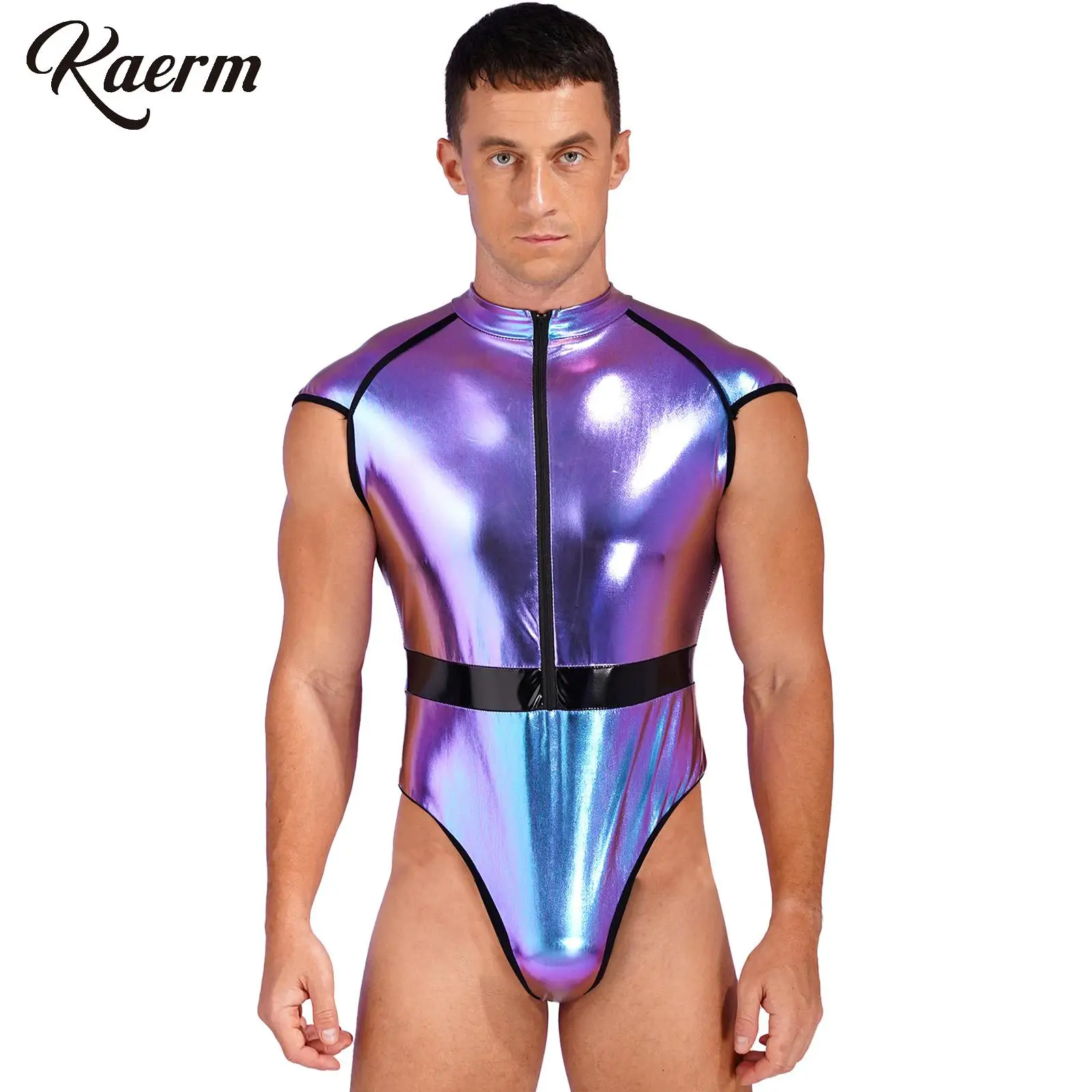 Men's Outerspace Alien Halloween Costume Shiny Metallic Zip Up High Cut One Piece Leotard Bodysuit Sexy Astronaut Dancewear
Men's Outerspace Alien Halloween Costume Shiny Metallic Zip Up High Cut One Piece Leotard Bodysuit Sexy Astronaut Dancewear