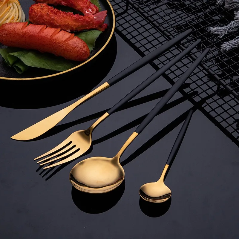 Knife Fork Coffee Spoon Flatware Set Dishwasher Safe Cutlery Set 4pcs Upscale Gold Dinnerware Set Stainless Steel Tableware Set
Knife Fork Coffee Spoon Flatware Set Dishwasher Safe Cutlery Set 4pcs Upscale Gold Dinnerware Set Stainless Steel Tableware Set