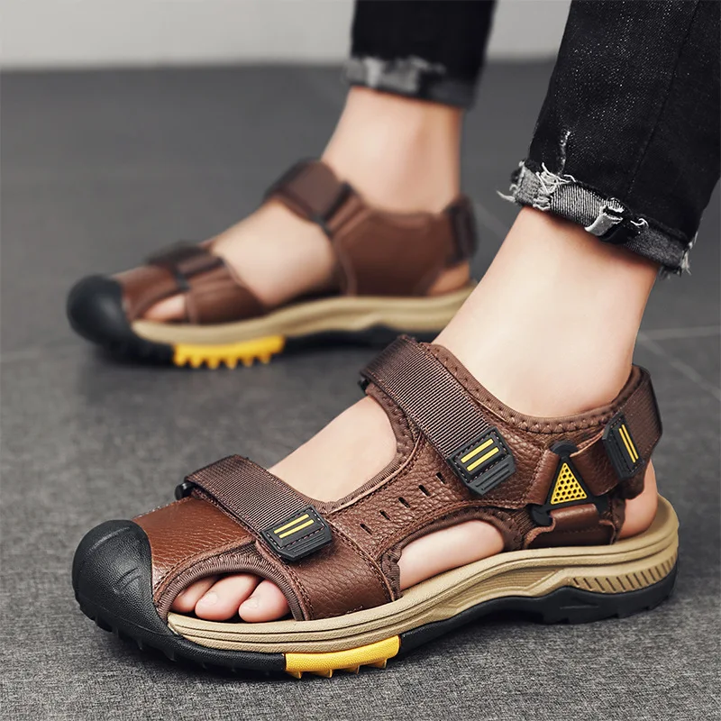 Men's Sandals Genuine Leather Summer Shoes Retro Outudoor Man Sandals Vintage Fashion Men Shoe Trekking Footwear
Men's Sandals Genuine Leather Summer Shoes Retro Outudoor Man Sandals Vintage Fashion Men Shoe Trekking Footwear