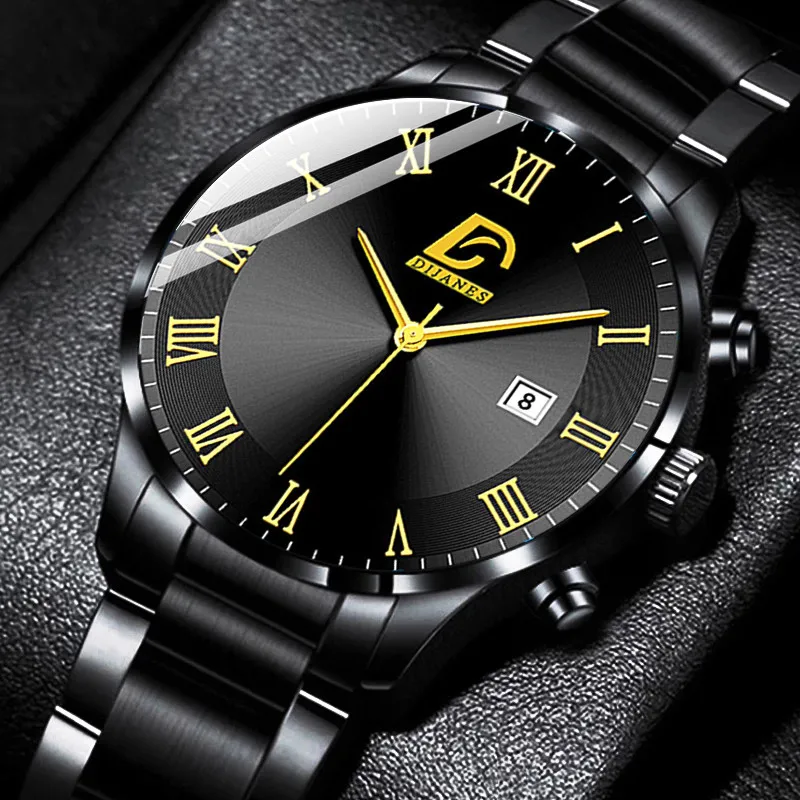 reloj hombre Fashion Mens Stainless Steel Watches Luxury Calendar Quartz Wrist Watch Men Business Casual Watch relogio masculino
reloj hombre Fashion Mens Stainless Steel Watches Luxury Calendar Quartz Wrist Watch Men Business Casual Watch relogio masculino