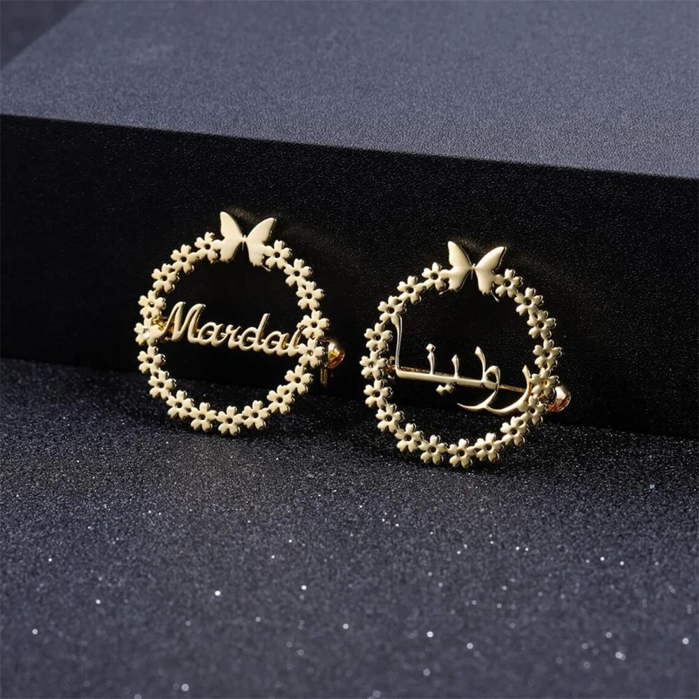 Customized Name Piercing Brooches Nameplate Pins Stainless Steel Personalized Name Brooches For Women
Customized Name Piercing Brooches Nameplate Pins Stainless Steel Personalized Name Brooches For Women