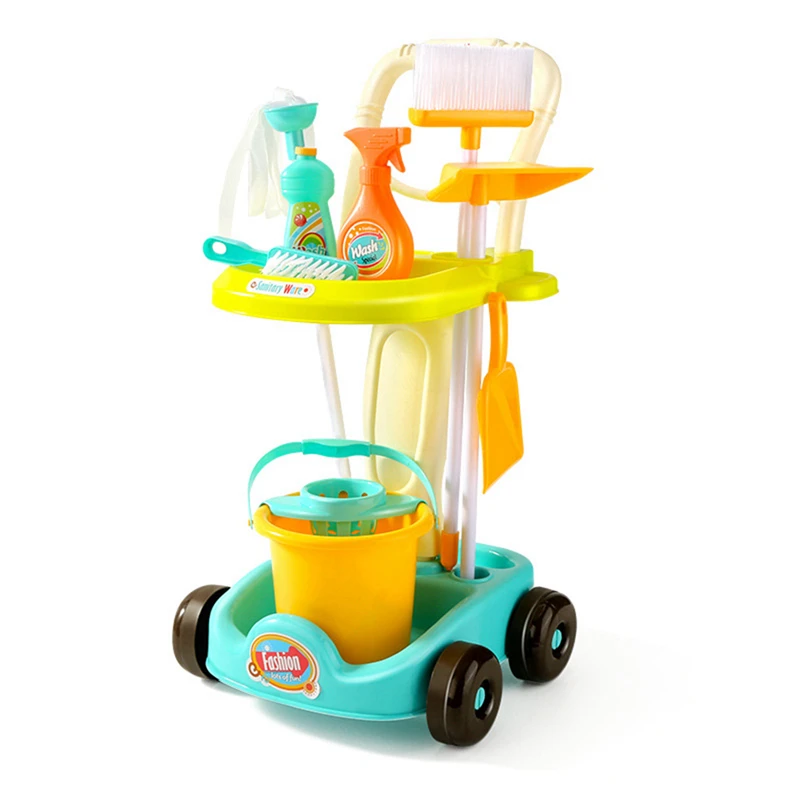 Mini Clearning Cart Mateiral Children's Sweeping Toy Cleaning Kit Tool Trolley Simulates Home Cleaning Toy
Mini Clearning Cart Mateiral Children's Sweeping Toy Cleaning Kit Tool Trolley Simulates Home Cleaning Toy
