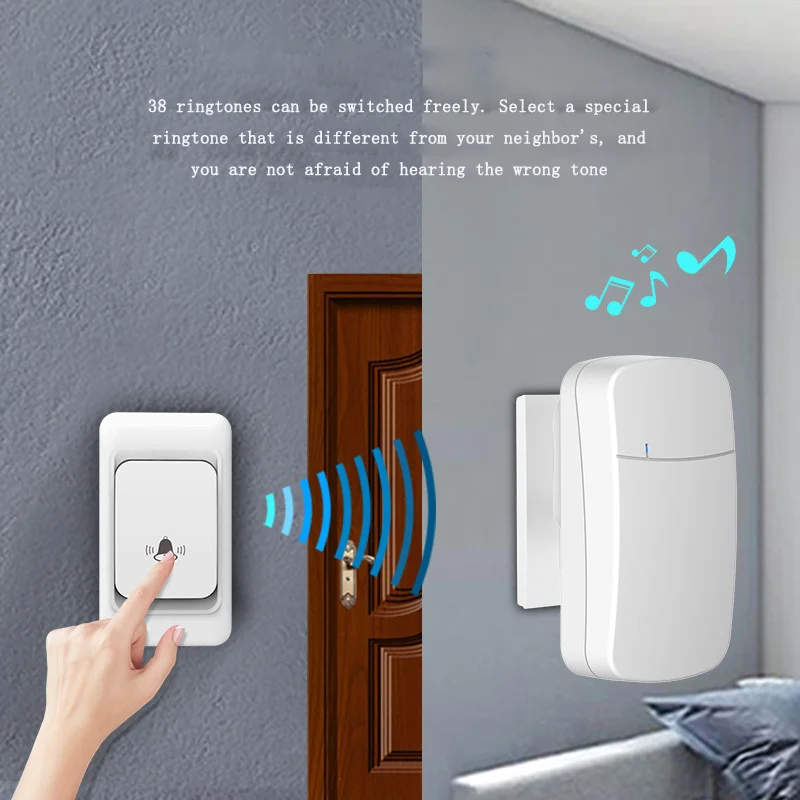 

Digital Dingdong Doorling Children and Elderly Wireless Pager Doorbell Wireless Household Ultra-remote Electronic Remote Control