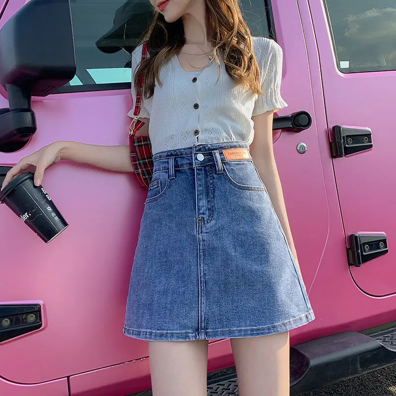 2022 Summer Women Fashion Streetwear Jeans Skirts Female High Waist Denim Skirts Ladies Retro Solid A-line Mini Skirts O173
2022 Summer Women Fashion Streetwear Jeans Skirts Female High Waist Denim Skirts Ladies Retro Solid A-line Mini Skirts O173