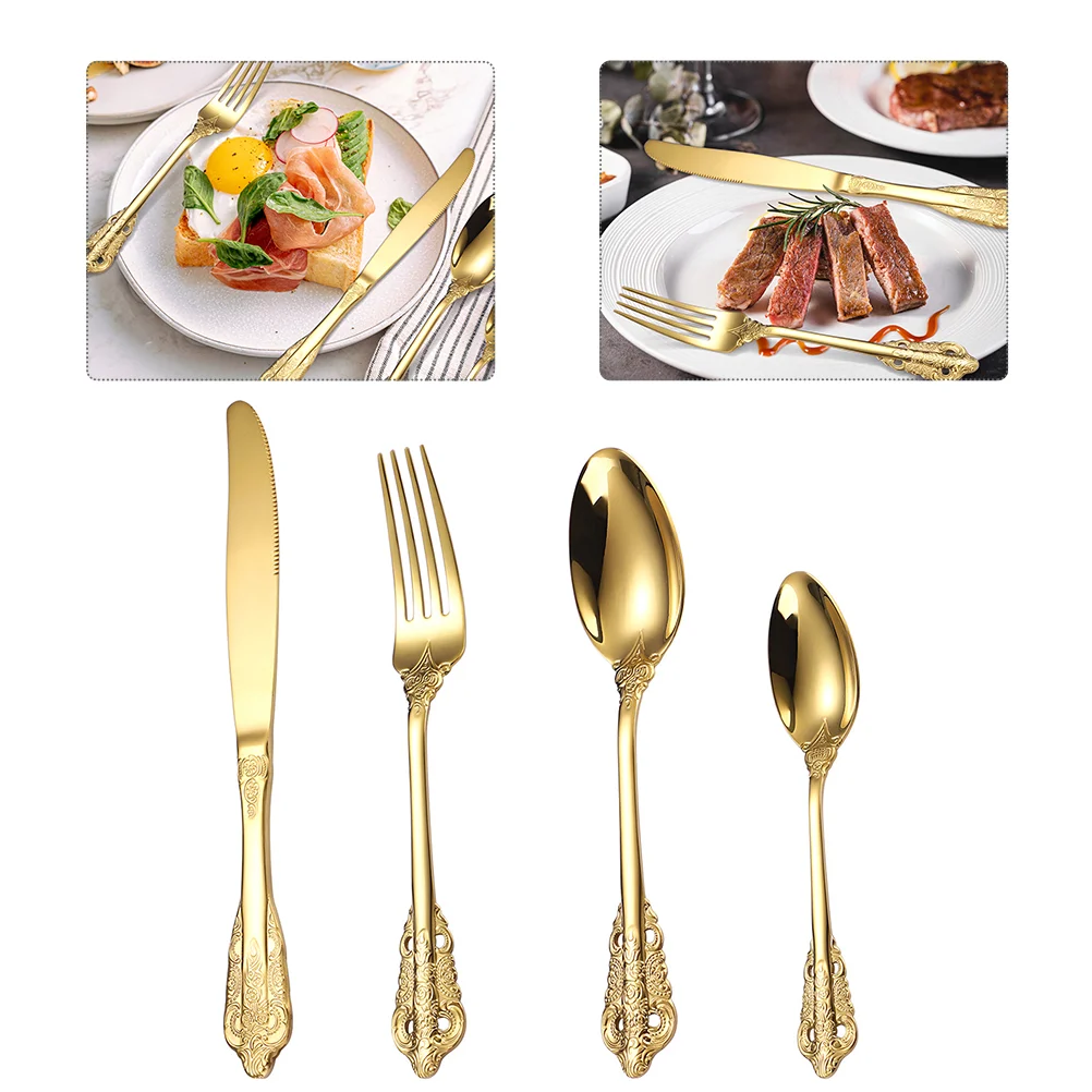 1 Set Stainless Steel Utensils Wedding Silverware Set Vintage Cutlery Set Western Tableware Set
1 Set Stainless Steel Utensils Wedding Silverware Set Vintage Cutlery Set Western Tableware Set