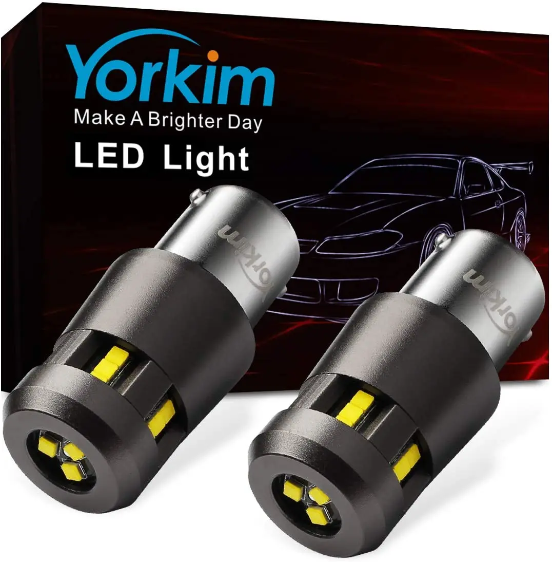 

Yorkim 1156 LED Bulb Extremely Bright 6000K BA15S LED Bulb 1003 1141 7506 LED Bulb For Backup Reverse Tail Brake Light Pack of 2
