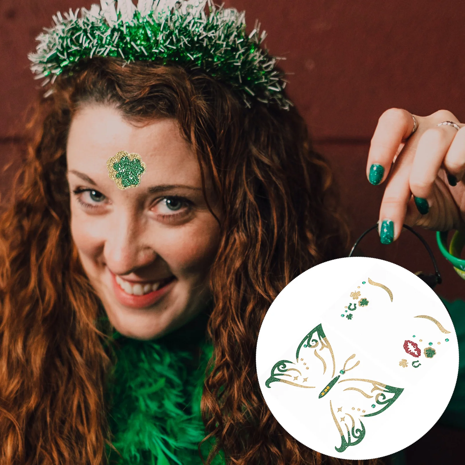 Day Shamrock Temporary Face Stickers Patrick St Patricks Sign Bell The Ring Please Glitter Fake S Party Leaf Four Sickers
Day Shamrock Temporary Face Stickers Patrick St Patricks Sign Bell The Ring Please Glitter Fake S Party Leaf Four Sickers