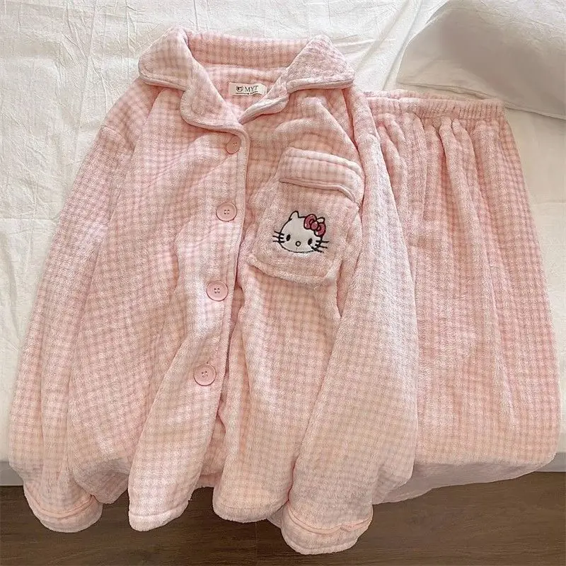 Милые милые аниме Hello Kitty, Милые Удобные и повседневные, удобные и универсальные популярные домашние детские пижамы
Милые милые аниме Hello Kitty, Милые Удобные и повседневные, удобные и универсальные популярные домашние детские пижамы