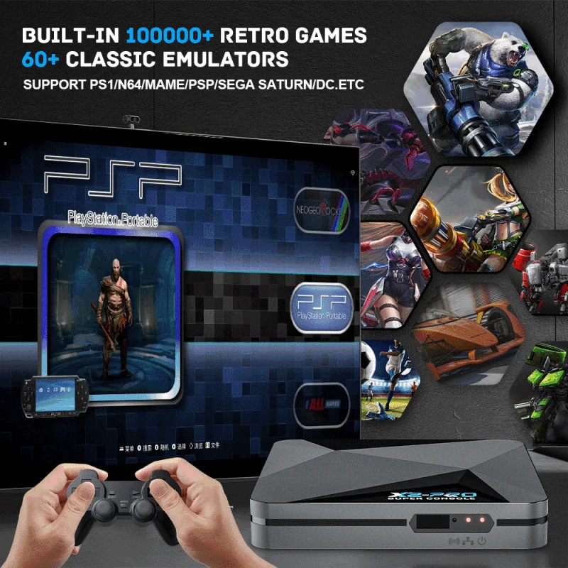 Консоль игровая ручная X2 Pro для Ps1/dc/ss/psp, 100000 встроенных классических игр
Консоль игровая ручная X2 Pro для Ps1/dc/ss/psp, 100000 встроенных классических игр