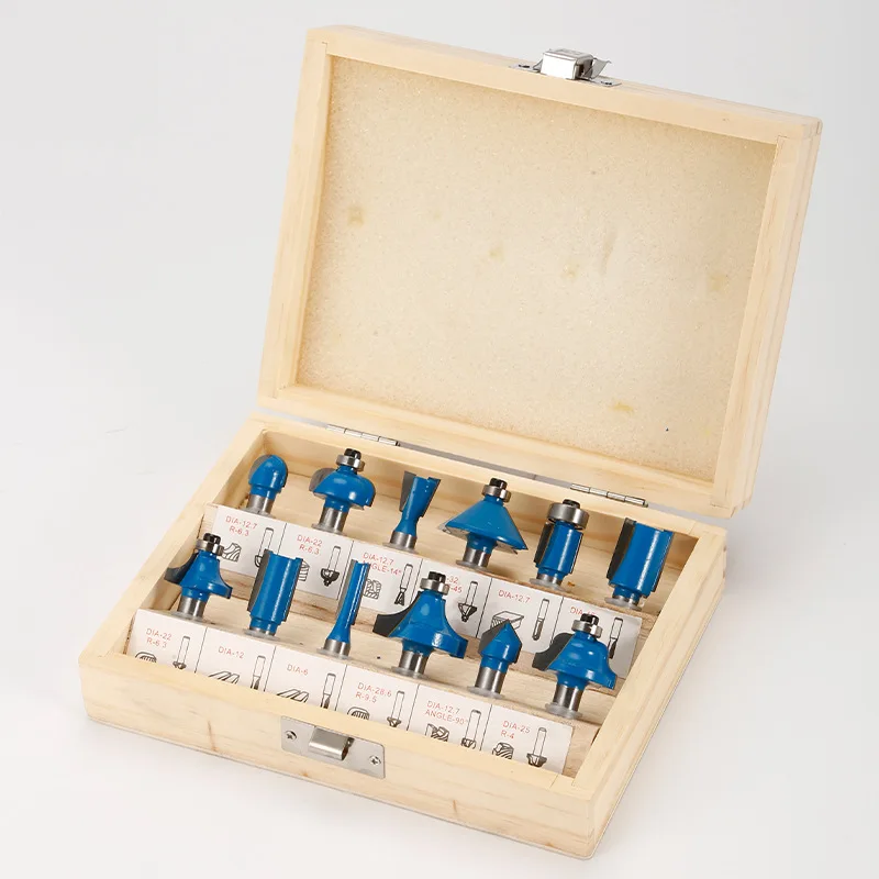 12pcs 6.35mm Shank Milling Cutter Router Bit Set Wood Cutter Carbide for Woodworking Engraving Cutting Tools Red/Yellow/Blue
12pcs 6.35mm Shank Milling Cutter Router Bit Set Wood Cutter Carbide for Woodworking Engraving Cutting Tools Red/Yellow/Blue