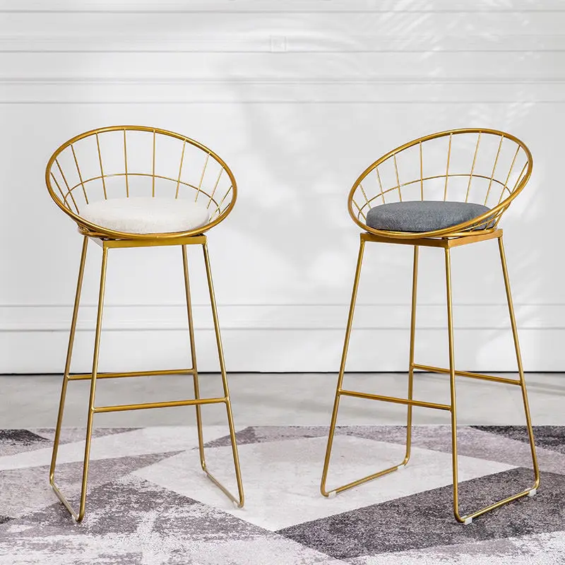 Барный стул в нордическом минималистическом стиле железная подставка для дома