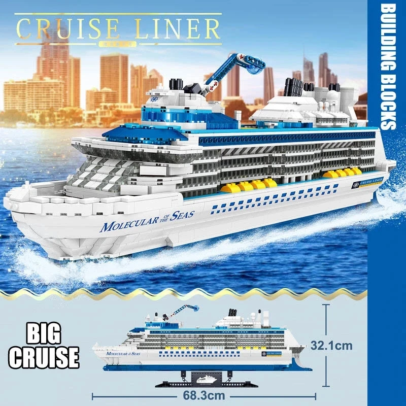 2428Pcs Luxury Cruise Liner Ship Building Block White Boat DIY Diamond Mirco Bricks Creativity Assembled Toys for Children Gifts
2428Pcs Luxury Cruise Liner Ship Building Block White Boat DIY Diamond Mirco Bricks Creativity Assembled Toys for Children Gifts