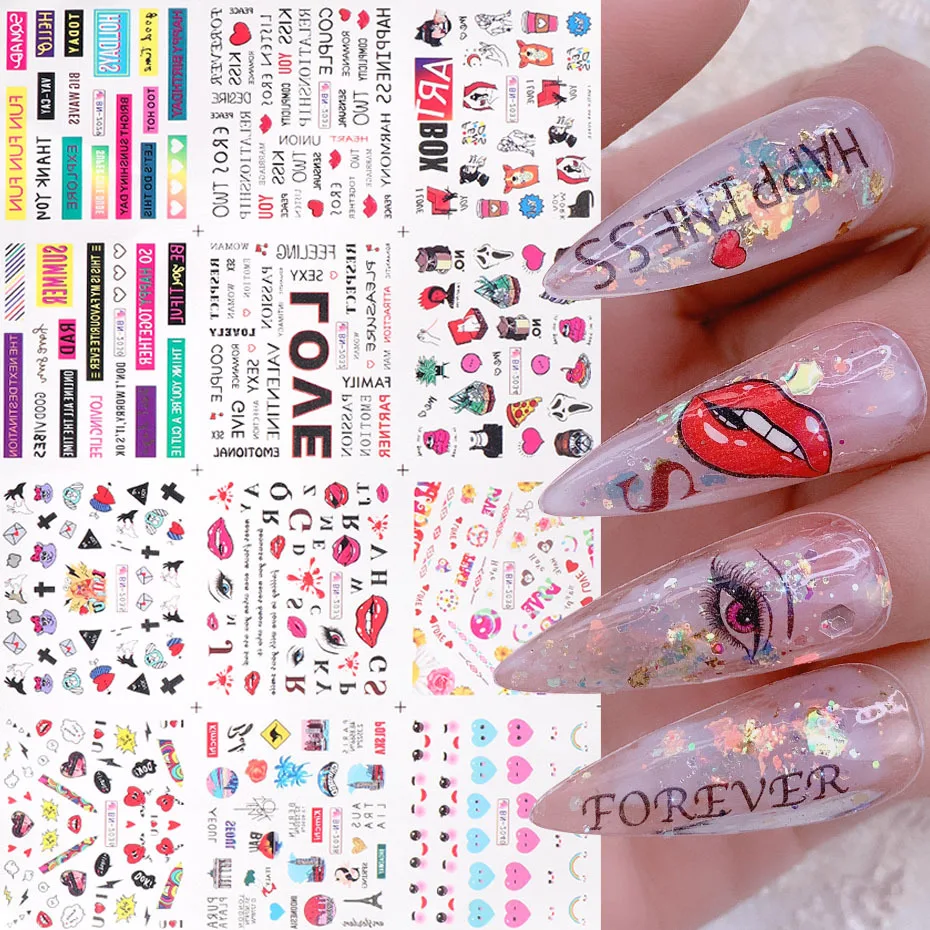 3D Valentine's Day Nail Art Sticker Love Heart Lip Print Letter Watermark Slider All Inclusive Sticker Nail Art Accessories
3D Valentine's Day Nail Art Sticker Love Heart Lip Print Letter Watermark Slider All Inclusive Sticker Nail Art Accessories