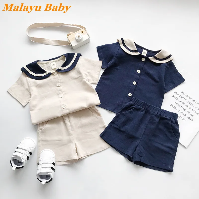 MALAYU BABY Toddler Girls Costume Suit 2022 Summer New Kids Navy Wind Short Sleeve Shirt/Shorts 2Pcs Set Casual Boys Clothing
MALAYU BABY Toddler Girls Costume Suit 2022 Summer New Kids Navy Wind Short Sleeve Shirt/Shorts 2Pcs Set Casual Boys Clothing