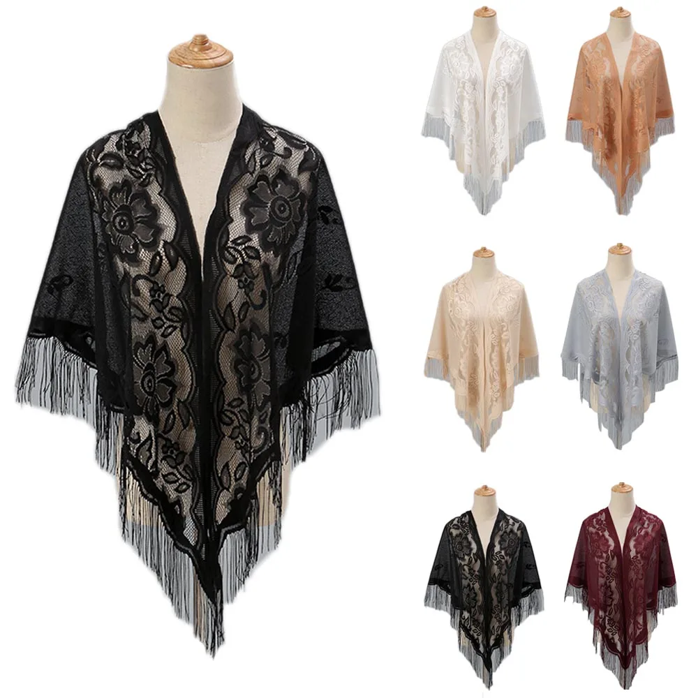 2023 Solid Color Triangle Lace Scarf Elegant Women Evening Party Shawl Sheer Hollow Mesh Bridal Bridesmaid Wedding Shawls Wraps
2023 Solid Color Triangle Lace Scarf Elegant Women Evening Party Shawl Sheer Hollow Mesh Bridal Bridesmaid Wedding Shawls Wraps