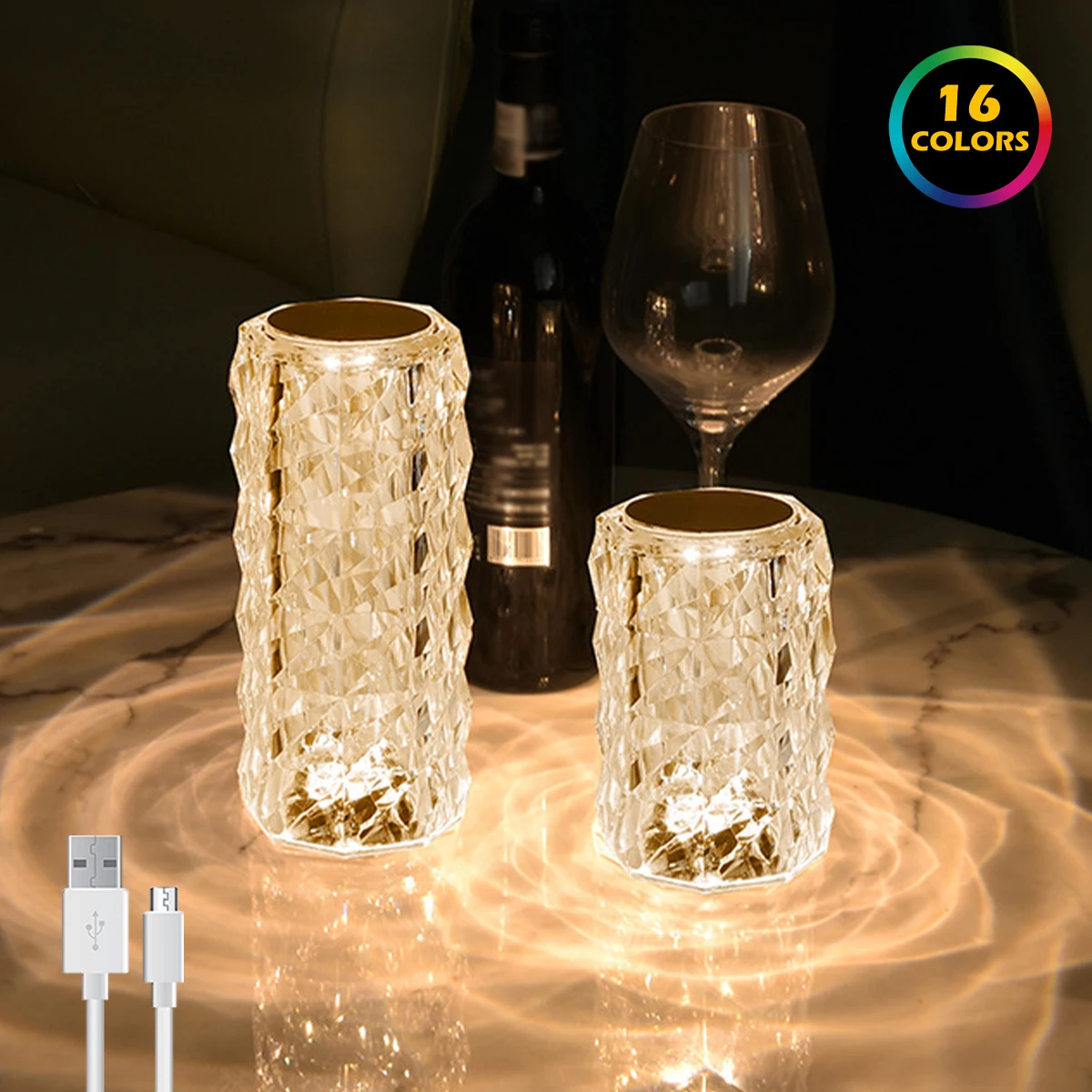 USB Rechargeable Crystal Table Lamp 16 Colors Diamond Desk Lamps For Home Bedroom Bedside Decor Xmas Gift Touch Rose Nihgt Light
USB Rechargeable Crystal Table Lamp 16 Colors Diamond Desk Lamps For Home Bedroom Bedside Decor Xmas Gift Touch Rose Nihgt Light