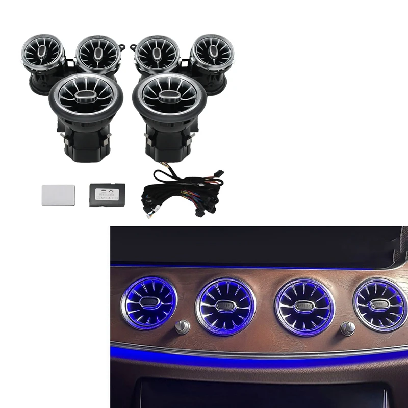 64 Color Car Turbine Air Outlet Ambient Light A/C Vent Outlet Atmosphere Lamp For Benz E Class W213 2016-2022
64 Color Car Turbine Air Outlet Ambient Light A/C Vent Outlet Atmosphere Lamp For Benz E Class W213 2016-2022