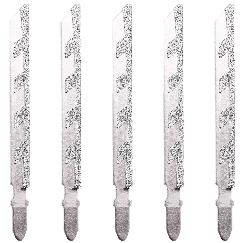 5Pcs 101Mm 4 Inch T Shank Jigsaw Blades Diamond Coated Jig Saw Blade Set Masonry Granite Tile Cutting Power Tools Accessories
5Pcs 101Mm 4 Inch T Shank Jigsaw Blades Diamond Coated Jig Saw Blade Set Masonry Granite Tile Cutting Power Tools Accessories