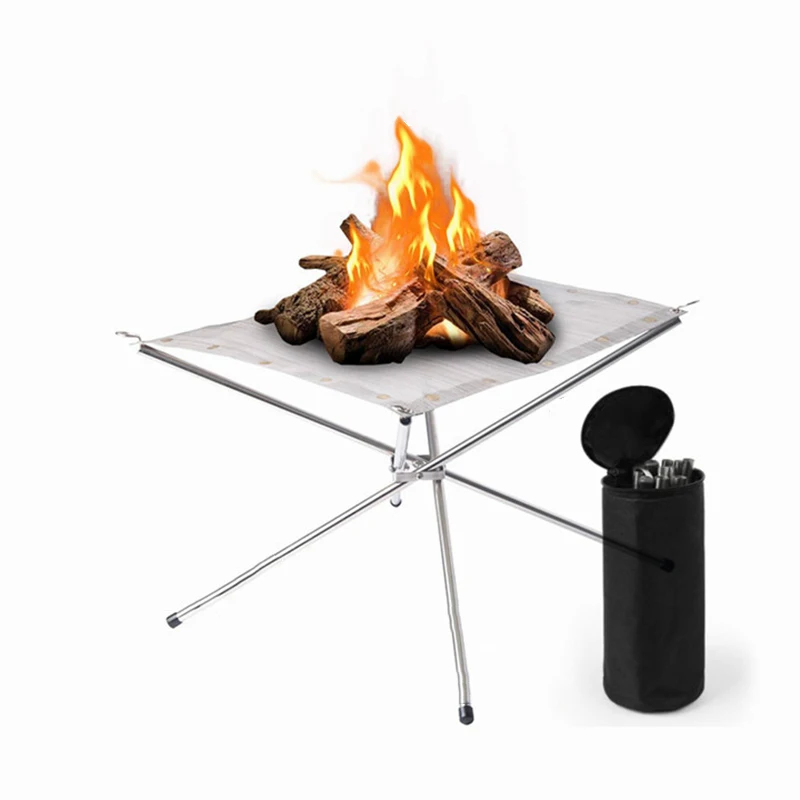 Collapsible Outdoor Camp Campfire Rack Stainless Steel BBQ Rack Portable Fire Pit Folding Firewood Stove Stand Camping Equipment
Collapsible Outdoor Camp Campfire Rack Stainless Steel BBQ Rack Portable Fire Pit Folding Firewood Stove Stand Camping Equipment