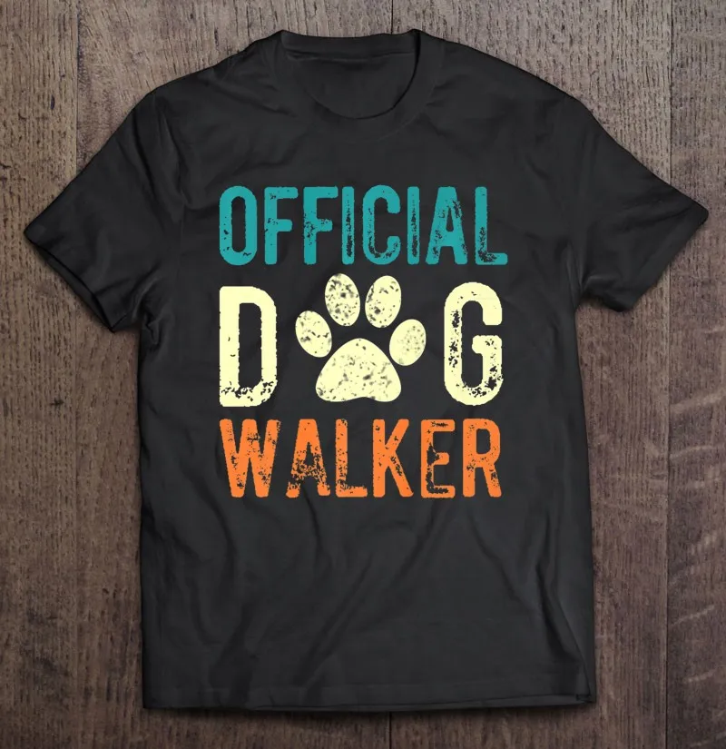 

Футболка мужская хлопковая, официальная винтажная рубашка с надписью «Уокер», подарок владельца собаки, с забавными надписями «Собачка»