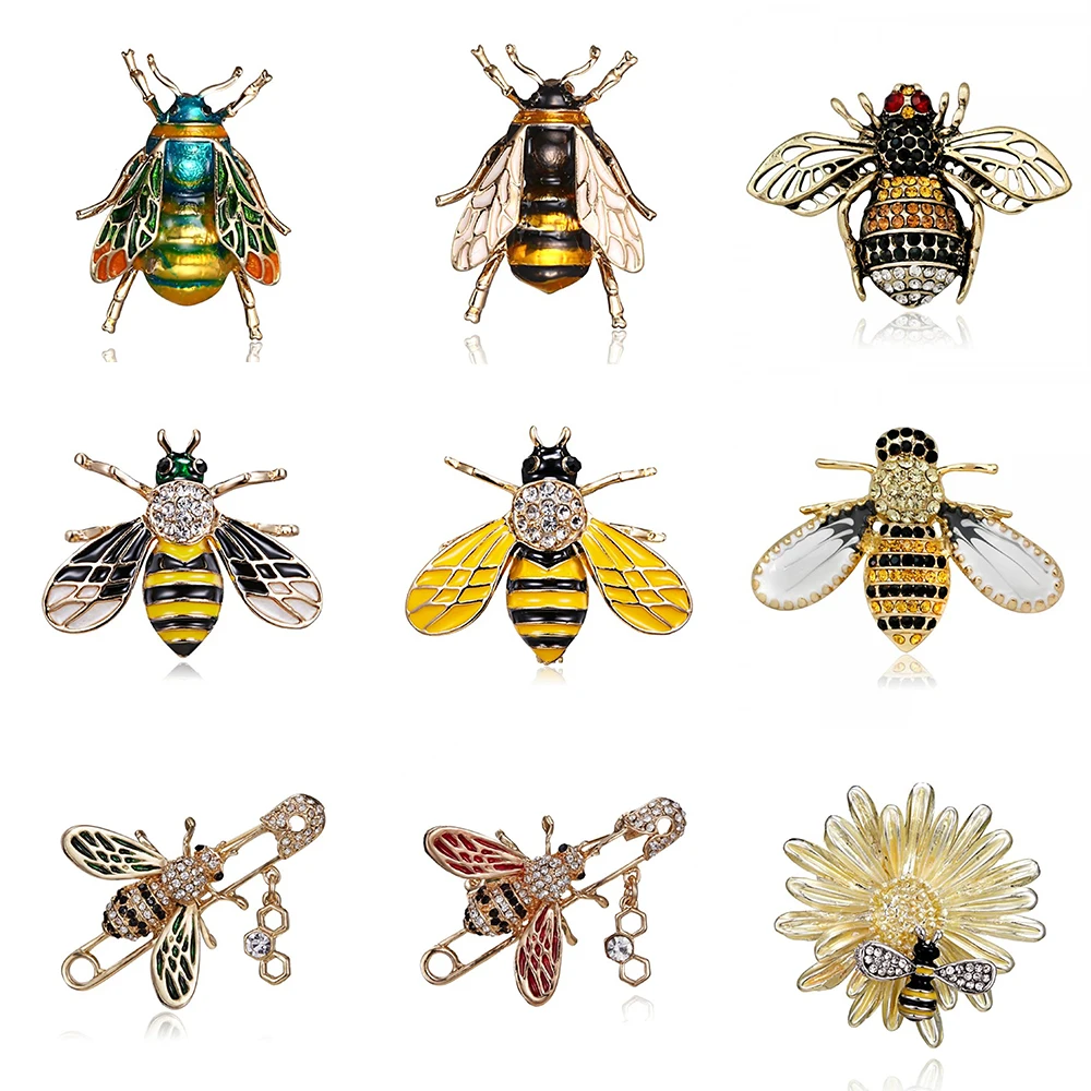 SHMIK Exquisite Women Men Little Bee Fashion Crystal Brooch Decoration Rhinestone Insect Series Enamel Brooches Pins Accessories
SHMIK Exquisite Women Men Little Bee Fashion Crystal Brooch Decoration Rhinestone Insect Series Enamel Brooches Pins Accessories