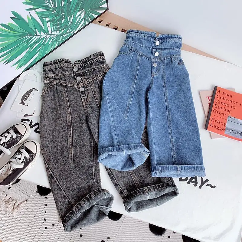 Kids Wide Leg Pants 2023 Spring Autumn New Personality Fashion Girls Hight-Waist Jeans Elastic Waist Button Pocket Casual Jeans
Kids Wide Leg Pants 2023 Spring Autumn New Personality Fashion Girls Hight-Waist Jeans Elastic Waist Button Pocket Casual Jeans