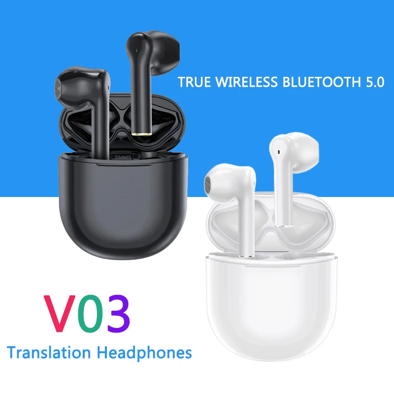 V03 Translation Headphones 80 Languages Instant Translate Smart Voice Translator Bluetooth Translator Earphone Fit iOS/Android
V03 Translation Headphones 80 Languages Instant Translate Smart Voice Translator Bluetooth Translator Earphone Fit iOS/Android
