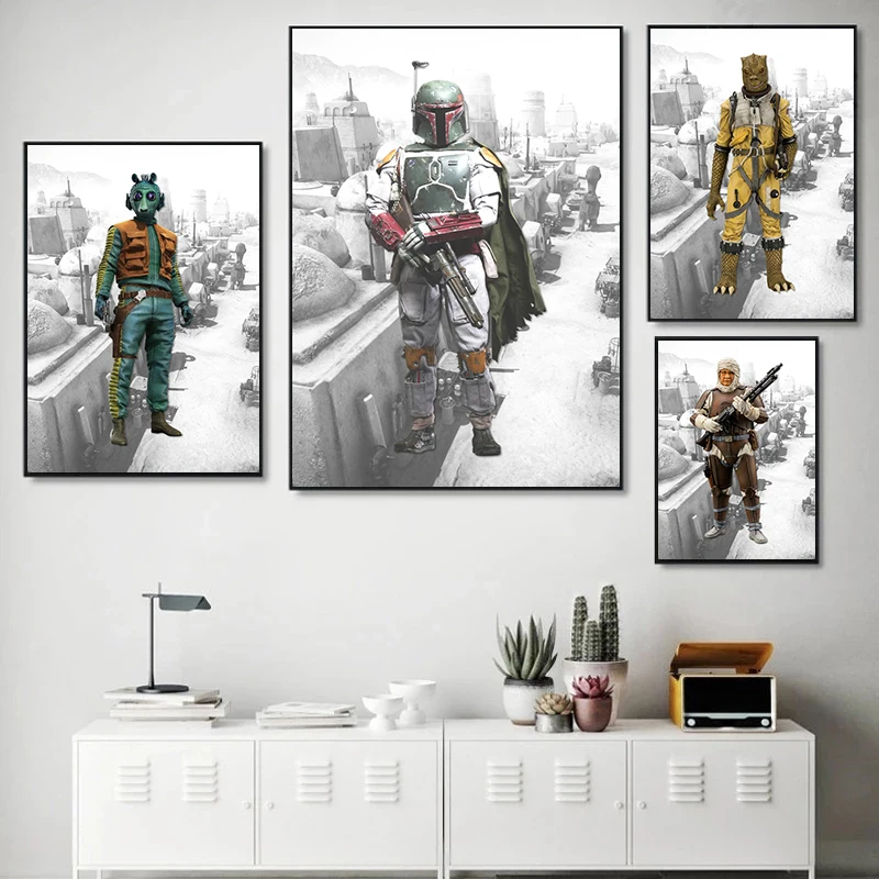 Disney Star Wars Bounty Hunter Poster and Prints Canvas Paintings Mural Wall Art Picture Living Room Kids Bedroom Home Decor
Disney Star Wars Bounty Hunter Poster and Prints Canvas Paintings Mural Wall Art Picture Living Room Kids Bedroom Home Decor