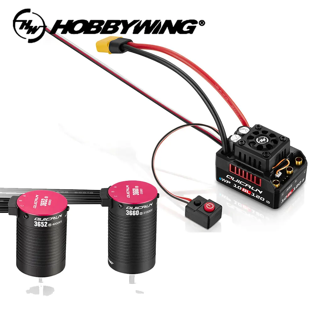 HOBBYWING QuicRun WP 10BL120 G2 120A ESC 3652 3660 G2 Motor Brushless Combo for 1/10 RC Model Car Buggy Racing Accessories
HOBBYWING QuicRun WP 10BL120 G2 120A ESC 3652 3660 G2 Motor Brushless Combo for 1/10 RC Model Car Buggy Racing Accessories