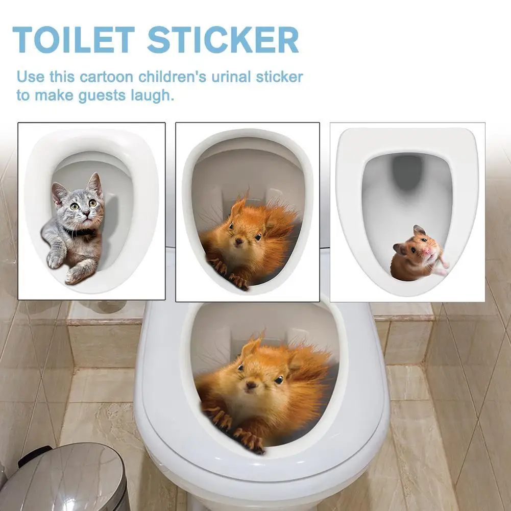 Creative 3D Squirrel Toilet Wall Sticker Bathroom Waterproof Self-adhesive Paper Decal Toilet Decor Potty Training Seat Ticker
Creative 3D Squirrel Toilet Wall Sticker Bathroom Waterproof Self-adhesive Paper Decal Toilet Decor Potty Training Seat Ticker