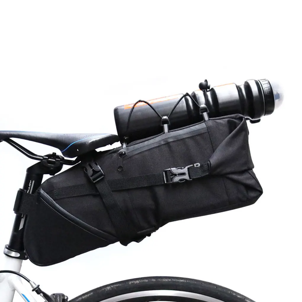 

Bike Tail Rear Bag with Reflective Strip 10L 13L Pack Accessories Large Capacity Foldable Professional Under Seat Bags 13L