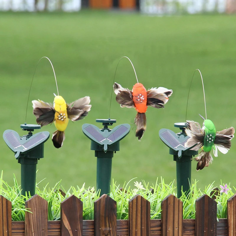 

1 шт. садовый Колибри-бабочка на солнечной батарее, украшение для сада, торгового центра, магазина, садовое уличное украшение для двора